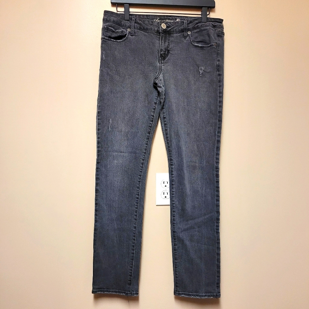 American Eagle Skinny 10 Reg Black Wash